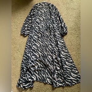 Boohoo Long Sleeve Maxi Kimono